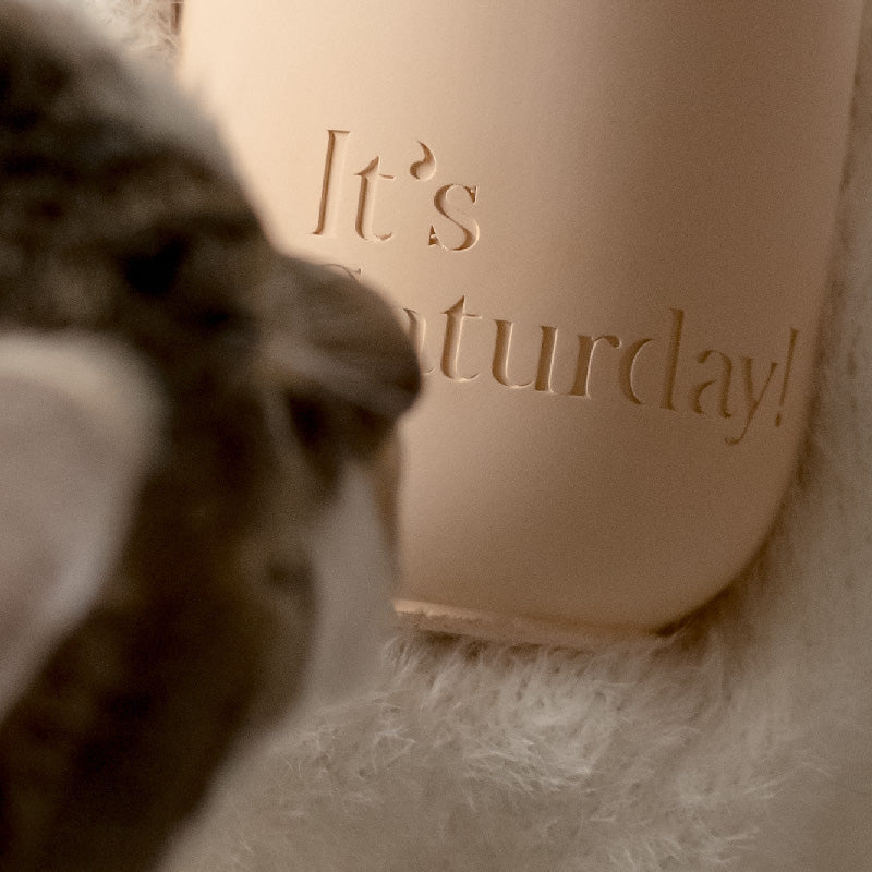 It's Saturday! No.024 午後奶茶 - 暖橘水泥香氛蠟燭 Wooden Wick Candle \寵物友善 Pet-friendly/