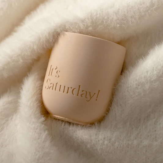 It's Saturday! No.024 午後奶茶 - 暖橘水泥香氛蠟燭 Wooden Wick Candle \寵物友善 Pet-friendly/