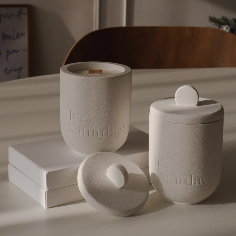 It's Saturday! No.365 植物學家的哲學課 - 大容量耳朵水泥香氛蠟燭 Wooden Wick Candle