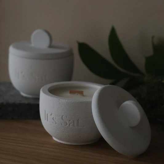 It's Saturday! No.365 植物學家的哲學課 - 大容量耳朵水泥香氛蠟燭 Wooden Wick Candle