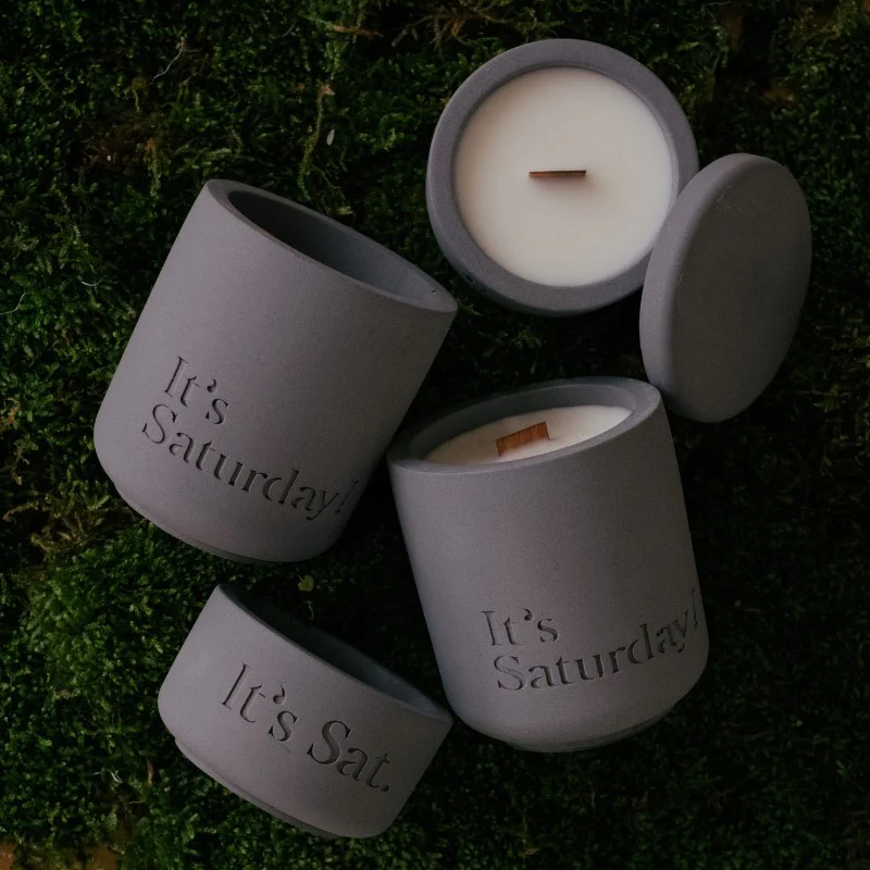 It's Saturday! BOOK 100 紙上城市 - 圖書系列水泥香氛蠟燭 Wooden Wick Candle