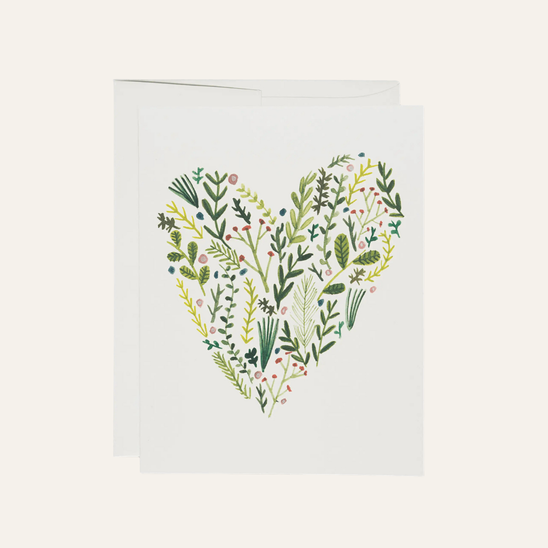 Red Cap Cards - Floral Heart