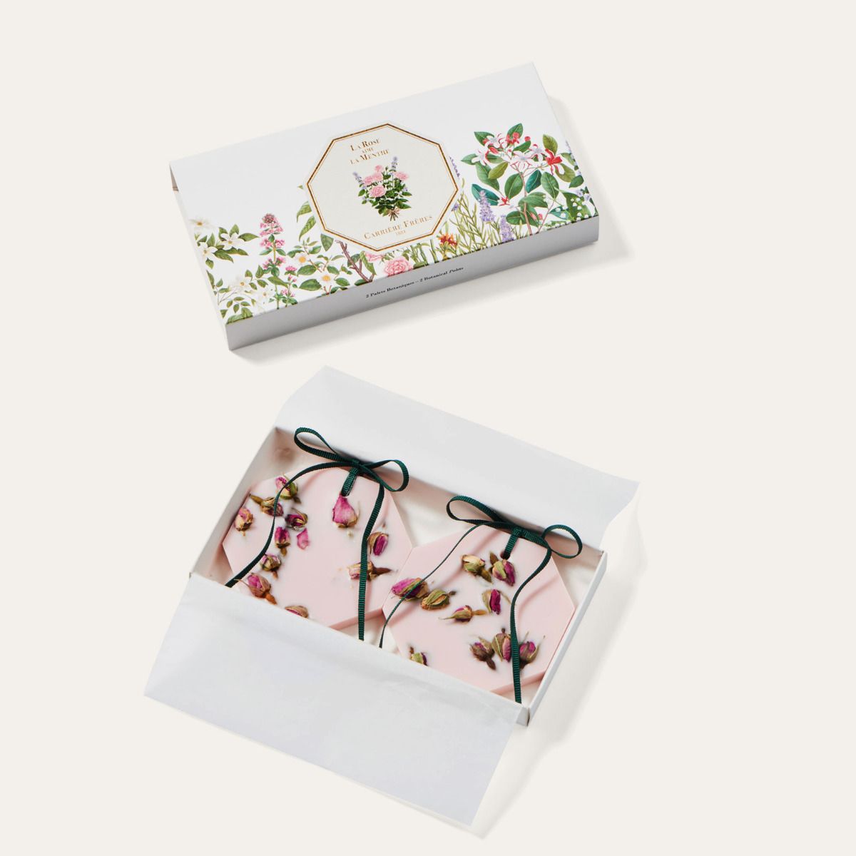 Carrière Frères La Rose Aime la Menthe Botanical Palets|玫瑰愛薄荷香磚