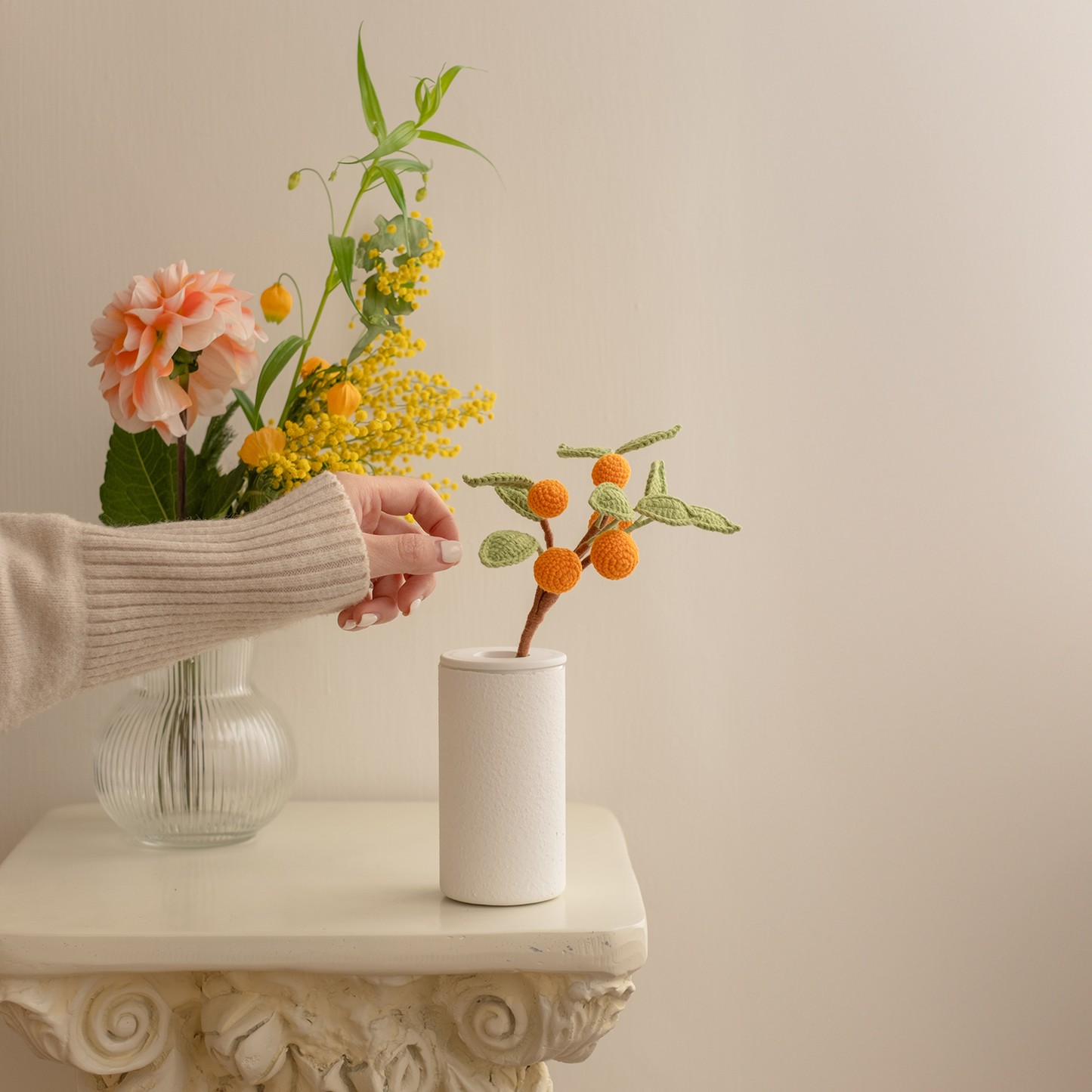 It's Saturday! 針織花擴香系列|✿ 新年限定春日橙光|手作水泥香氛擴香瓶 Diffuser