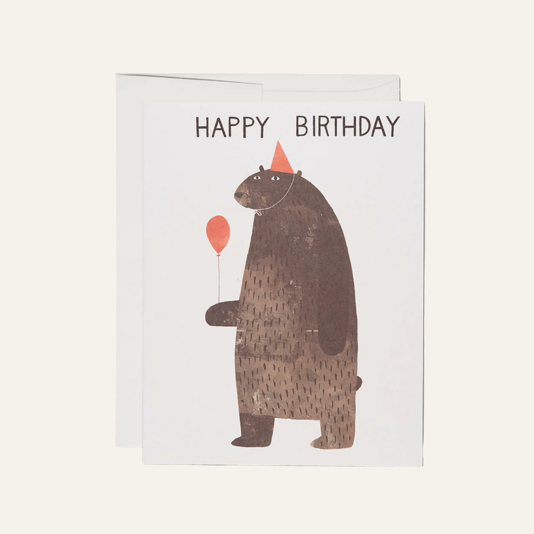 Red Cap Cards - Party Bear