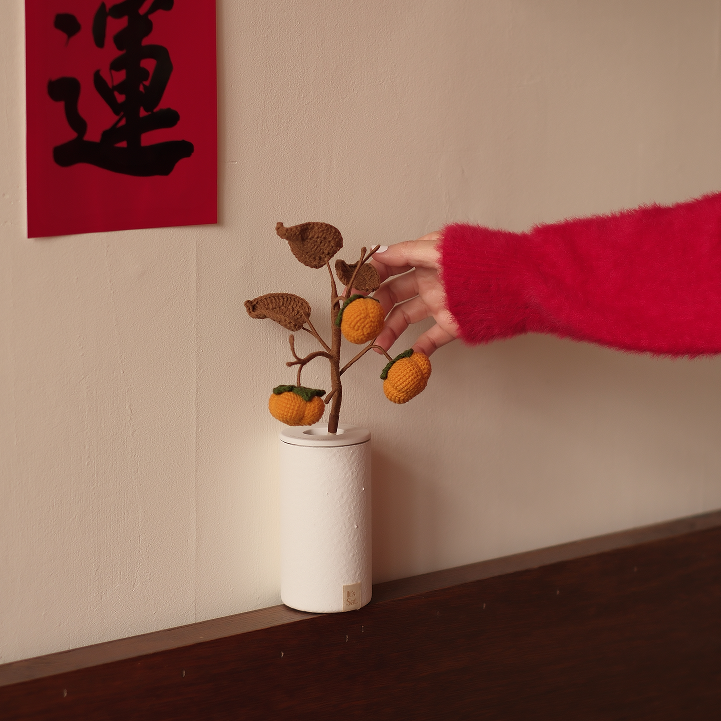 It's Saturday! 針織花擴香系列|✿ 新年限定柿柿如意|手作水泥香氛擴香瓶 Diffuser