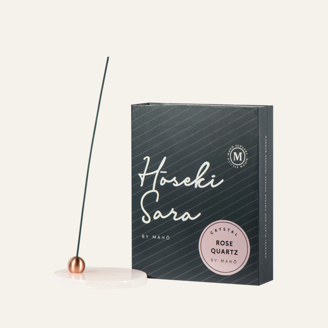 MAHŌ Sensory Hoseki Sara Rose Quartz Crystal 玫瑰粉水晶線香座