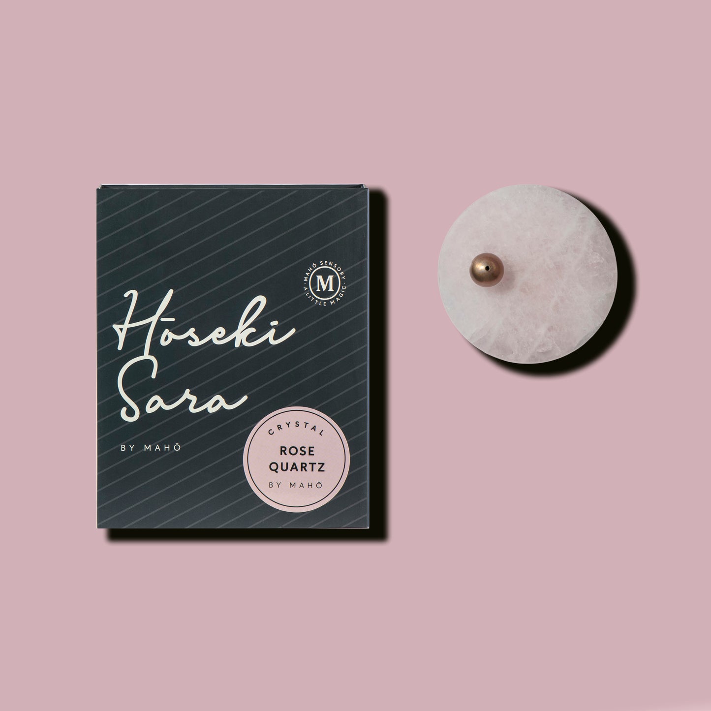 MAHŌ Sensory Hoseki Sara Rose Quartz Crystal 玫瑰粉水晶線香座