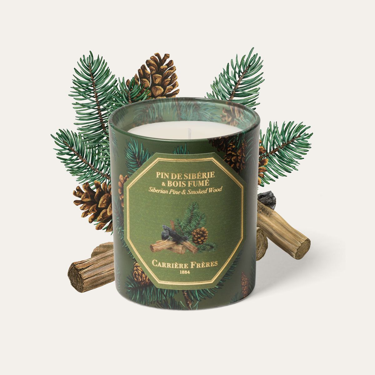 Carrière Frères Christmas Edition Siberian Pine & Smoked Wood Scented Candle|西伯利亞松柏與煙燻木