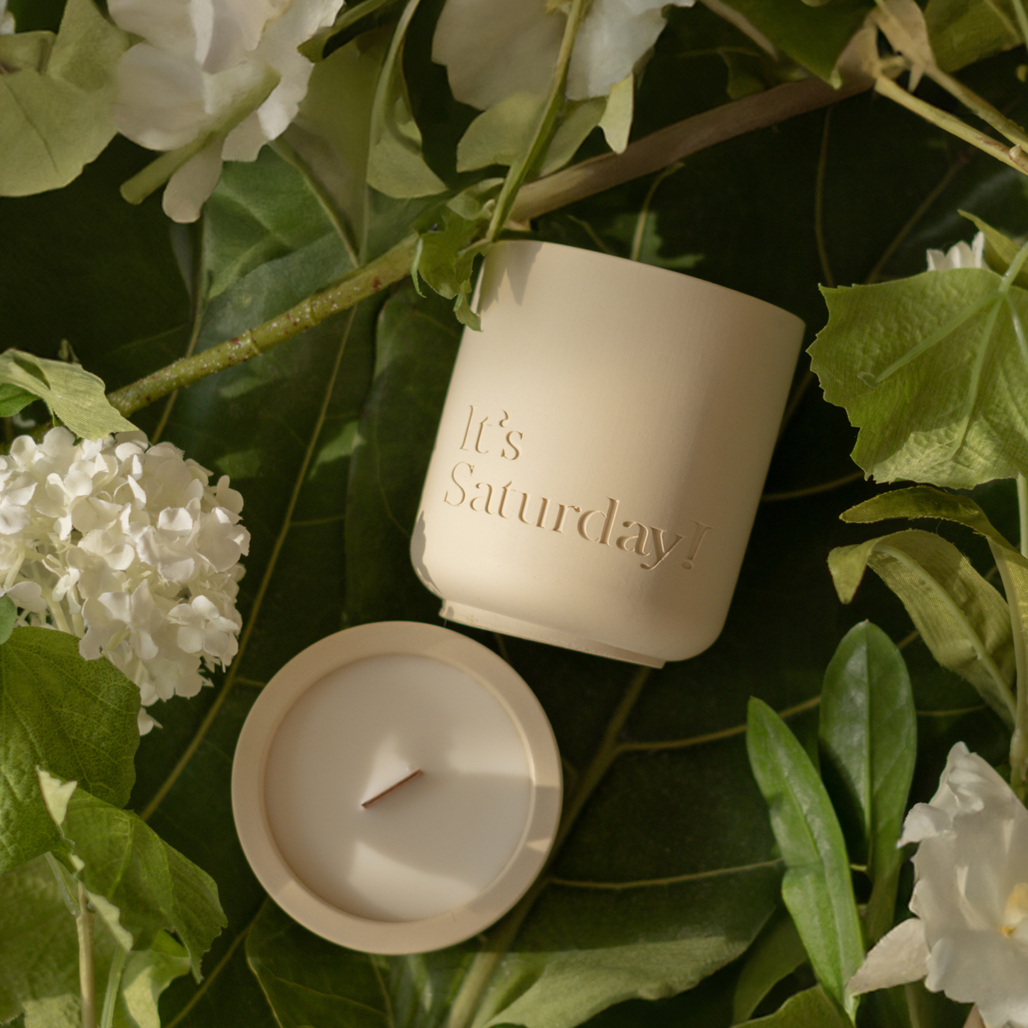 It's Saturday! BOOK 101 碧螺春 - 花好月圓水泥香氛蠟燭 Wooden Wick Candle