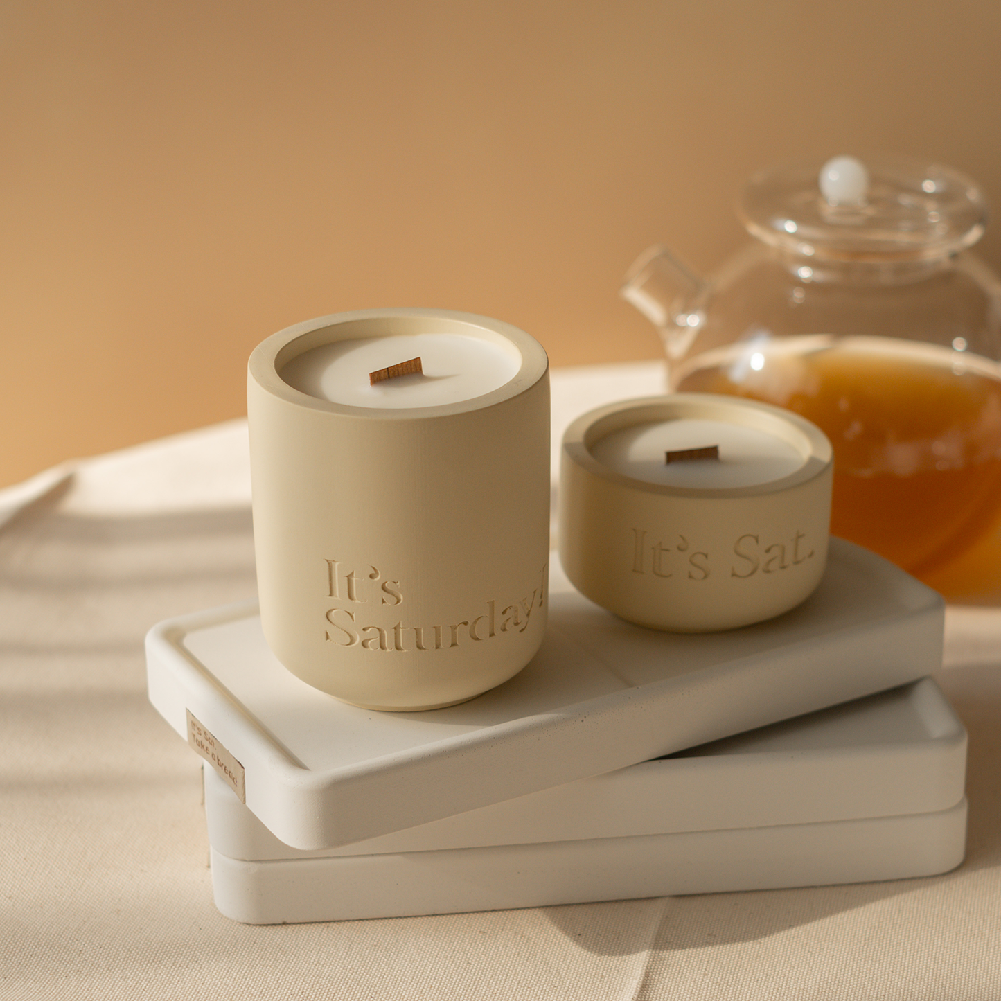 It's Saturday! BOOK 101 碧螺春 - 花好月圓水泥香氛蠟燭 Wooden Wick Candle