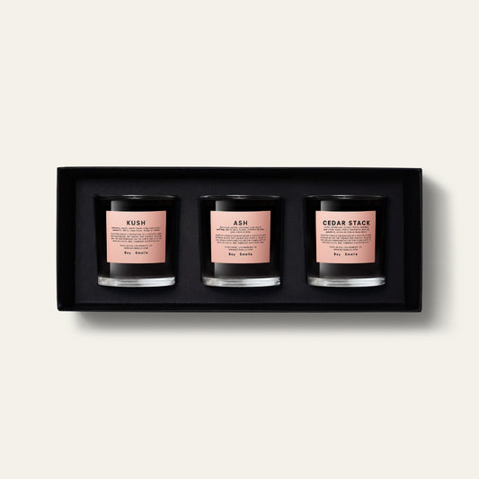 Boy Smells Kush, Ash & Cedar Stack Votive Set 迷你蠟燭禮盒