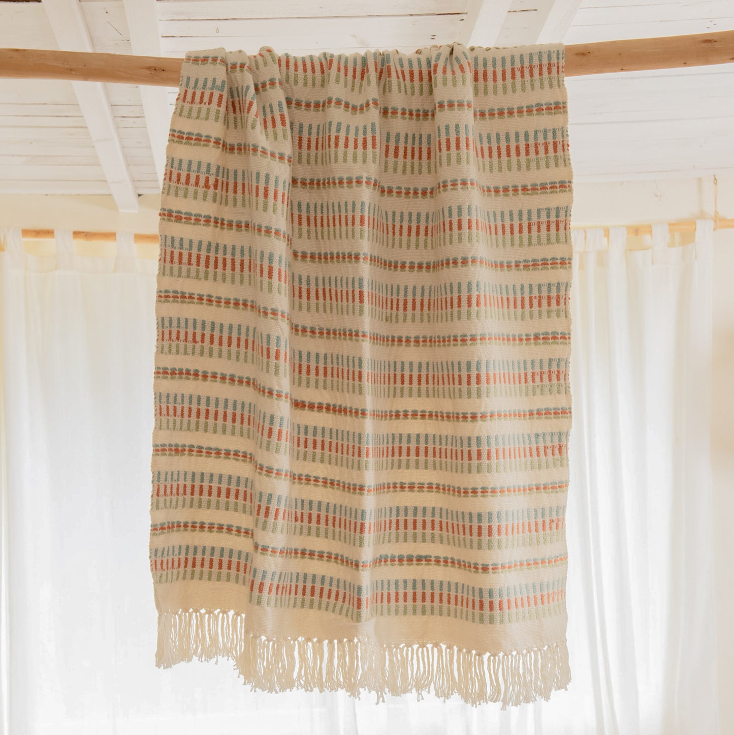 Lulo Orange & Feijoa Green Throw 粉橘果綠披毯