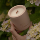 It's Saturday! No.007 山丘上的繡球花 - 亮粉水泥香氛蠟燭 Wooden Wick Candle