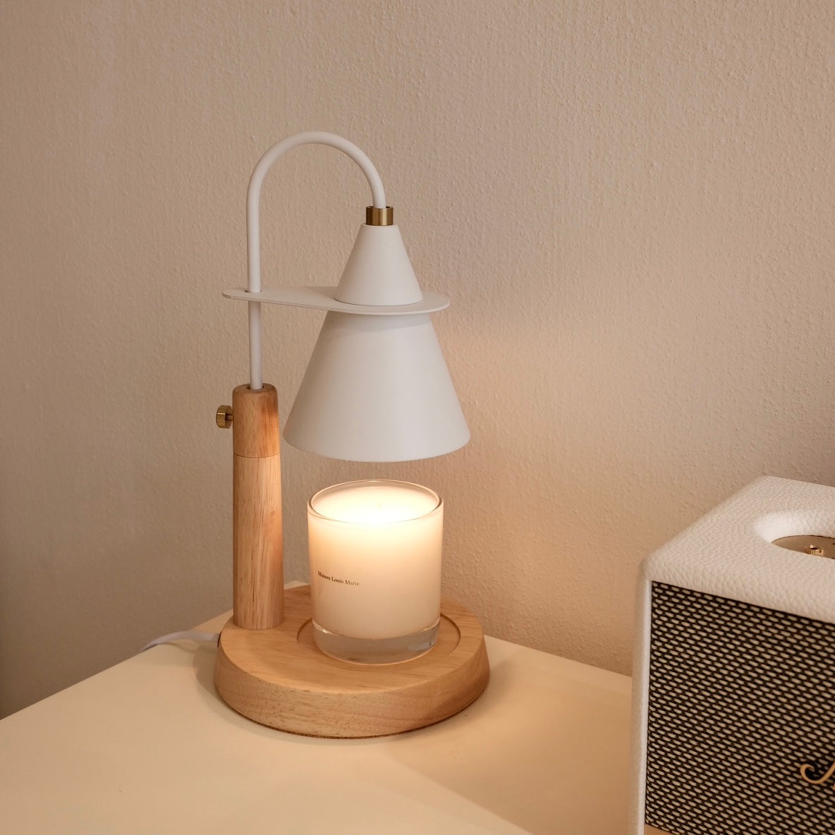 Adjustable Nordic Wooden Candle Warmer 北歐原木融蠟燈（可調升降款）