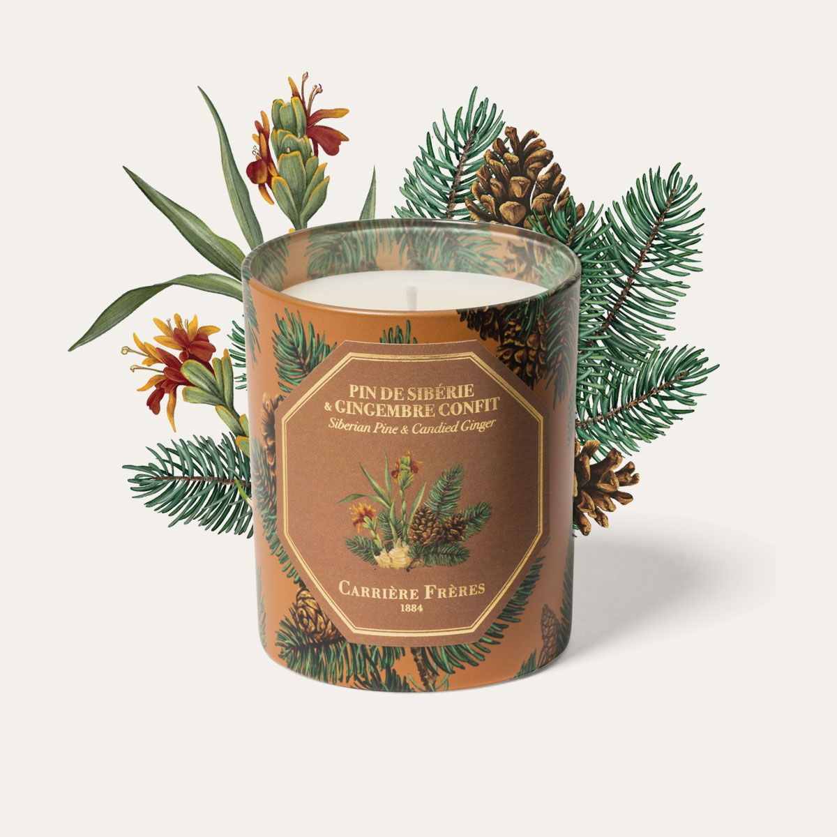 Carrière Frères Christmas Edition Siberian Pine & Candied Ginger Scented Candle｜西伯利亞松柏與蜜餞薑