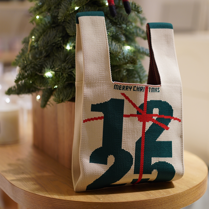 Christmas Gift Shopper Knit Bag 聖誕禮物針織袋