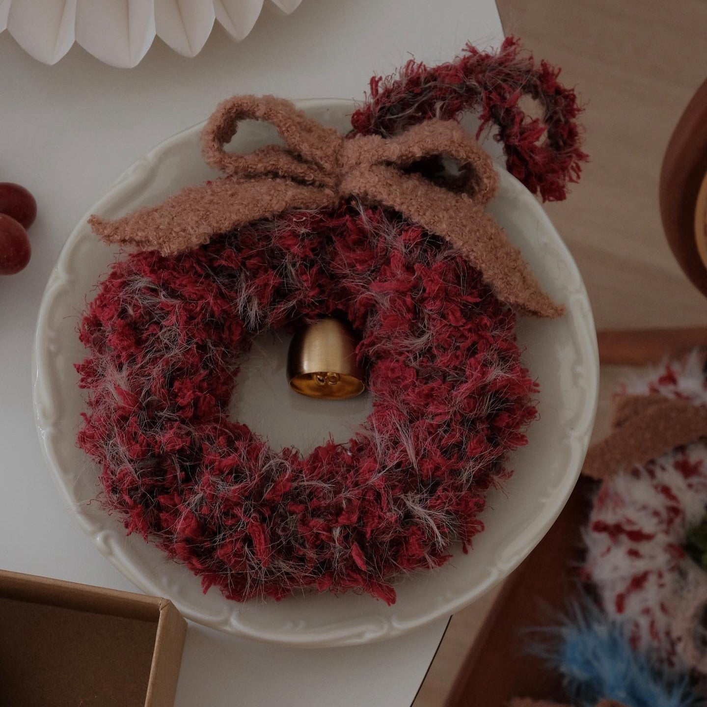 大象麥花🎅🏻 聖誕針織花圈 Knitted Christmas Wreath