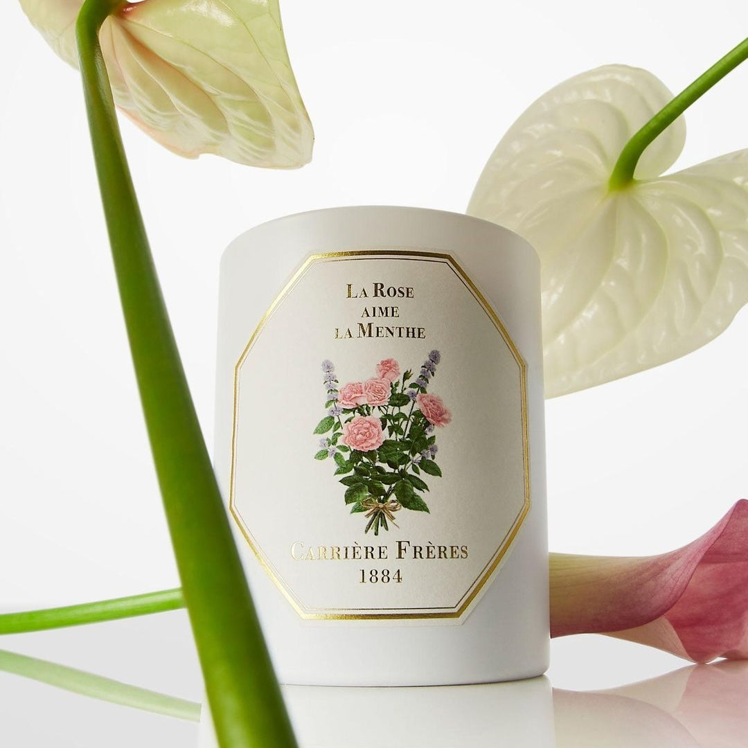 Carrière Frères La Rose Aime la Menthe Scented Candle｜玫瑰愛薄荷