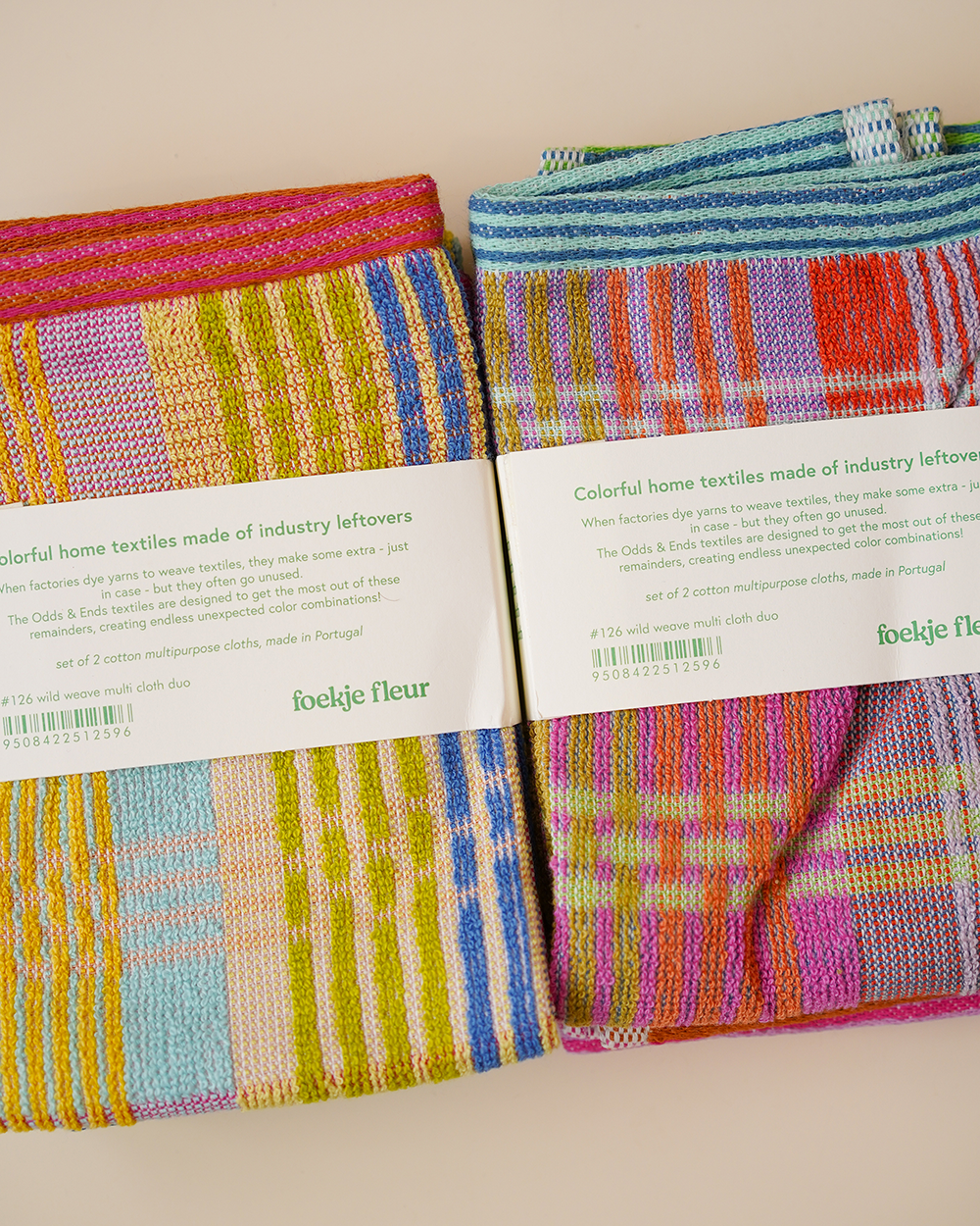 Foekje Fleur Odds & Ends Multi Cloth Duo 彩色純棉萬用毛巾（兩組入）