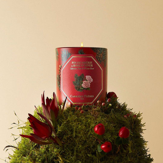 Carrière Frères Christmas Edition Siberian Pine & Winter Rose Scented Candle｜西伯利亞松柏與冬季玫瑰