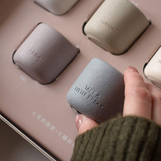 It's Saturday! Mini 水泥香氛蠟燭禮盒｜一週計畫 A Week of Saturdays