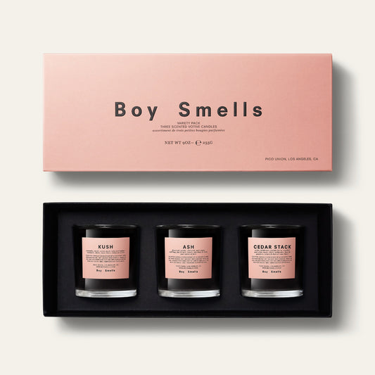 Boy Smells Kush, Ash & Cedar Stack Votive Set 迷你蠟燭禮盒